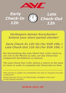 AYC Early Check In & Late Check Out Leaflet 2017